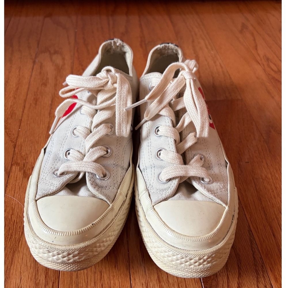 Converse x Comme des Garcons PLAY Chuck 70 Low Top Sneakers Off White Kids 4